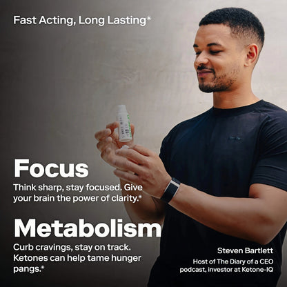 Ketone-IQ Caffeine Ketone Shots for Focus, Peach